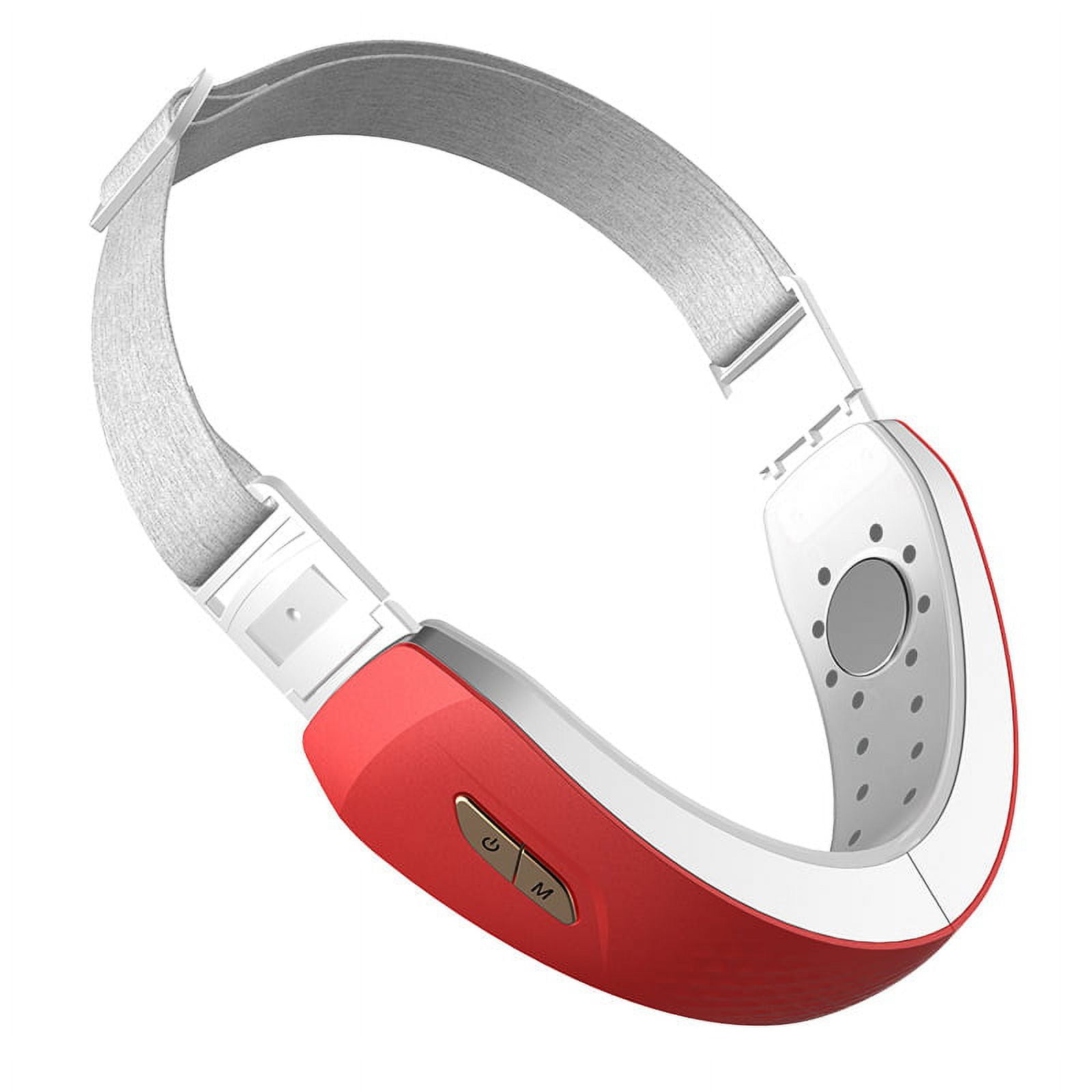 Wearable Facial Massager for Jawline and Cheek Relaxation, A Hands-Free Device with Soothing Heat, Gentle Pulses, and Red/Blue Light for an At-Home Spa Experience