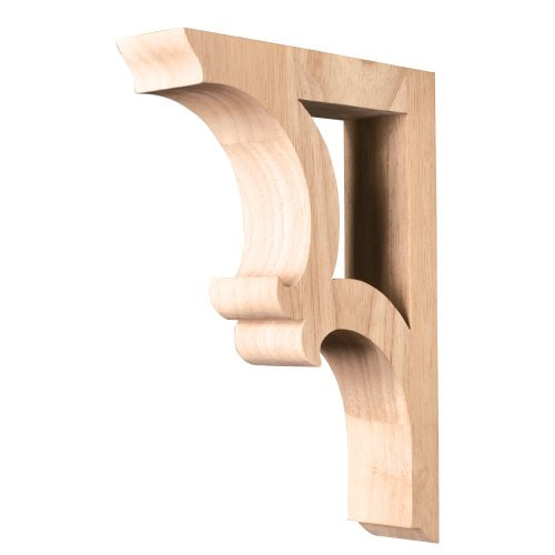 Solid Wood Arts and Crafts Corbel, Rubberwood