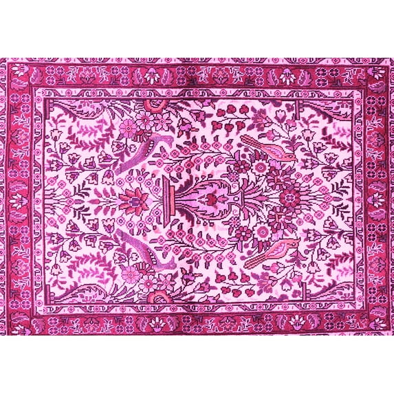 Ahgly Company Indoor Rectangle Persian Pink Traditional Area Rugs, 4' x 6'