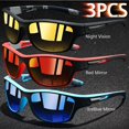 thumbnail image 1 of Typpkmm /Fashion Vintage Cycling Fishing Sports Sunglasses Men Women Running Classic Mountaineering Unisex Sun Glasses Uv400 Eyewear 3PCS, 1 of 7