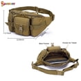 thumbnail image 4 of Spencer Men's Fanny Pack Nylon Bumbag Waist Bag Multi-pockets Hip Belt Bag for Outdoor Hiking Fishing Hunting "Black", 4 of 7