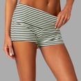 thumbnail image 2 of XIAONU Women's Striped Fold-Over Yoga Shorts Slim Fit Above Knee Stretch Waist Soft Active Lounge Bottoms, 2 of 5