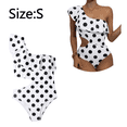 thumbnail image 2 of Traje de baño de una pieza con hombros descubiertos y volantes para mujer, acolchado, 2 of 5
