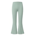 thumbnail image 4 of Mnyotv Girls Flare Leggings High Waisted Active Yoga Pants Casual Kids Bell Bottoms Pant Size 11-12 Years, 4 of 5