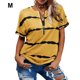 thumbnail image 4 of Qarigey Camiseta de algodón para mujer, blusa básica estampada holgada, ropa de diario para niñas, ropa de verano para fiesta de vacaciones en la Prendas para la parte del cuerpo Amarillo M Qarigey AP010364-17, 4 of 6