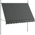 thumbnail image 1 of Outsunny 10' x 4' Retractable Awning, Freestanding & Non-Screw, Dark Grey, 1 of 10