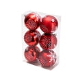 thumbnail image 2 of 6 Pack 3 Inch Red Christmas Decorative Ball Ornaments, Hanging Pendant Bauble for Xmas Tree Wedding Holiday Party Festival Home Decor, 2 of 6