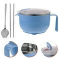 thumbnail image 2 of 1 Ensemble Bol à Nouilles Bol à Riz en Acier Inoxydable Bol Anti-Brûlure Bol à Soupe avec Couvercle 1200 ml, 2 of 8