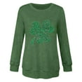 thumbnail image 5 of Craaazy Women's St Patricks Day T-shirts Crewneck Long Sleeve Tops Gifts, 5 of 6