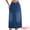Dark Blue, variant on Women's Denim Split Back Pockets Pencil Midi Jean Skirts Small Dark Blue