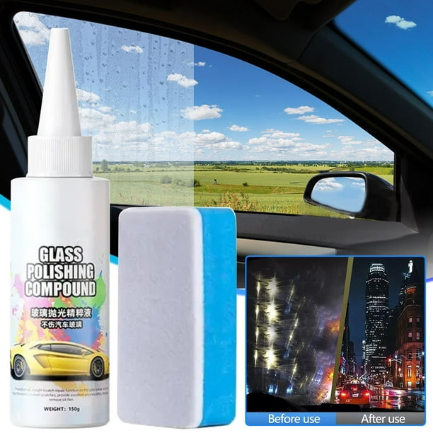 Limpiador y Abrillantador de Cristales de Coche de Alta Resistencia (150 Ml)