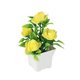 thumbnail image 1 of Planta artificial en maceta de color vibrante, bonsái de rosa artificial, resistente a la decoloración, realista, para decoración del hogar., 1 of 8