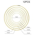 thumbnail image 1 of 12 Pcs ​6 Sizes Gold Dream Catcher Metal Rings Floral Hoops Wreath Macrame Creations Ring for DIY Crafts, 1 of 5