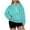 Sky Blue, variant on LEBONYARD Women's Oversized Fashion Round Neck Drawstring Hooded Half Zipper Sweatshirts Casual Solid Color Pocket Solid Color Plus Size Sweatshirts