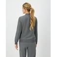 thumbnail image 3 of Hanes Comfort Fit Scrubs Women's Scrub Bomber Jacket Ebony Heather XL, 3 of 10