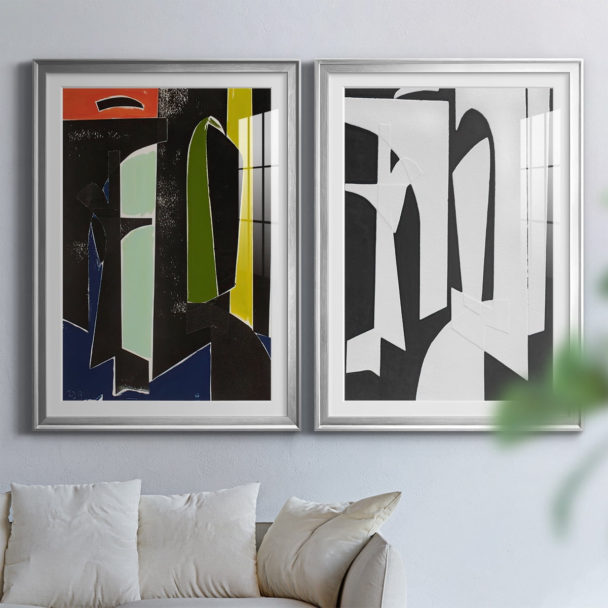 Wexford Home Spanish Arches Premium Framed Print, 30.5" x 42.5" - Ready to Hang, Silver (Set of 2)
