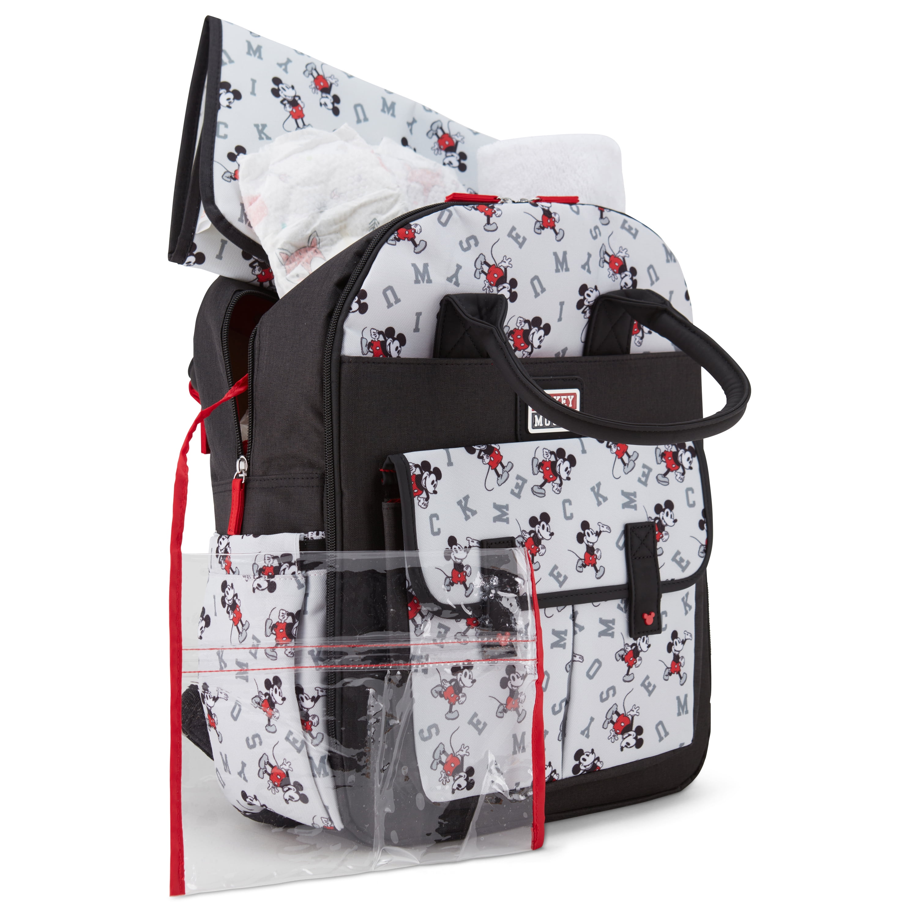 Mickey Mouse backpack, diaper bag, black red and white Disney Baby Mickey Mouse Diaper Bag Backpack | Mercari main image 2
