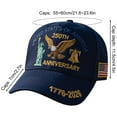 thumbnail image 6 of USA 250th Anniversary Cap (Printed) Black Patriotic Baseball Cap with Adjustable Back Strap, Bald Eagle Liberty Statue Printed Baseball Hat for Men Women, 6 of 6