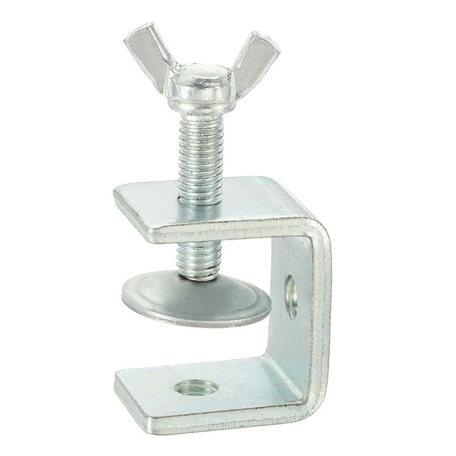 Abrazaderas C cuadradas de acero al carbono Uxcell de 30 mm con tornillos mariposa plateados