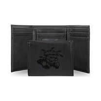 College Rico Industries Wichita State Shockers Black Laser Engraved Trifold Laser Engraved Tri-Fold Wallet - Men's Accessory