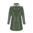 thumbnail image 3 of IROINNID Women's Hooded Winter Jacket Coat Solid Color Long Sleeve Warm Comfortable Loose Long Tops , Army Green, 3 of 4