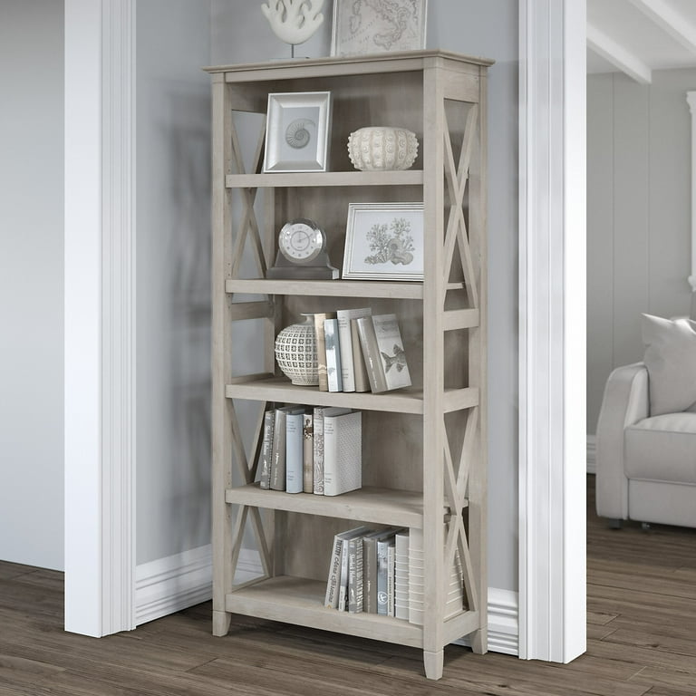Bush furniture key west tall 5 on sale shelf bookcase