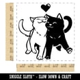thumbnail image 2 of Snuggling Cat Couple Love Anniversary Valentine's Day Square Rubber Stamp Stamping Scrapbooking Crafting - Medium 1.75in, 2 of 7