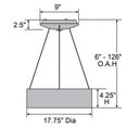 thumbnail image 7 of Access Lighting Dual Voltage LED Pendant in Gray Color, 7 of 7