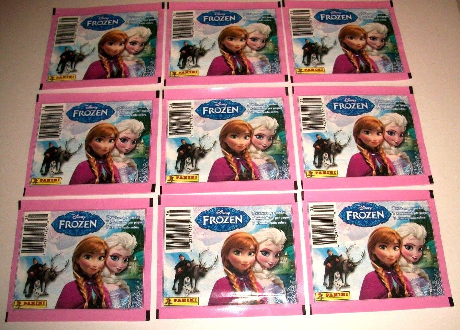 Panini Disney Frozen Album Sticker Lot Of 9 Packs