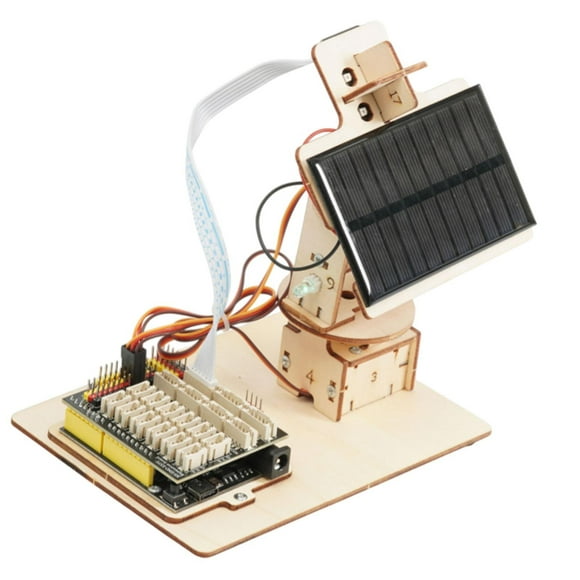 Lipstore Solar Tracking Device Wooden Solar Tracking System DIY Project Portable Learning
