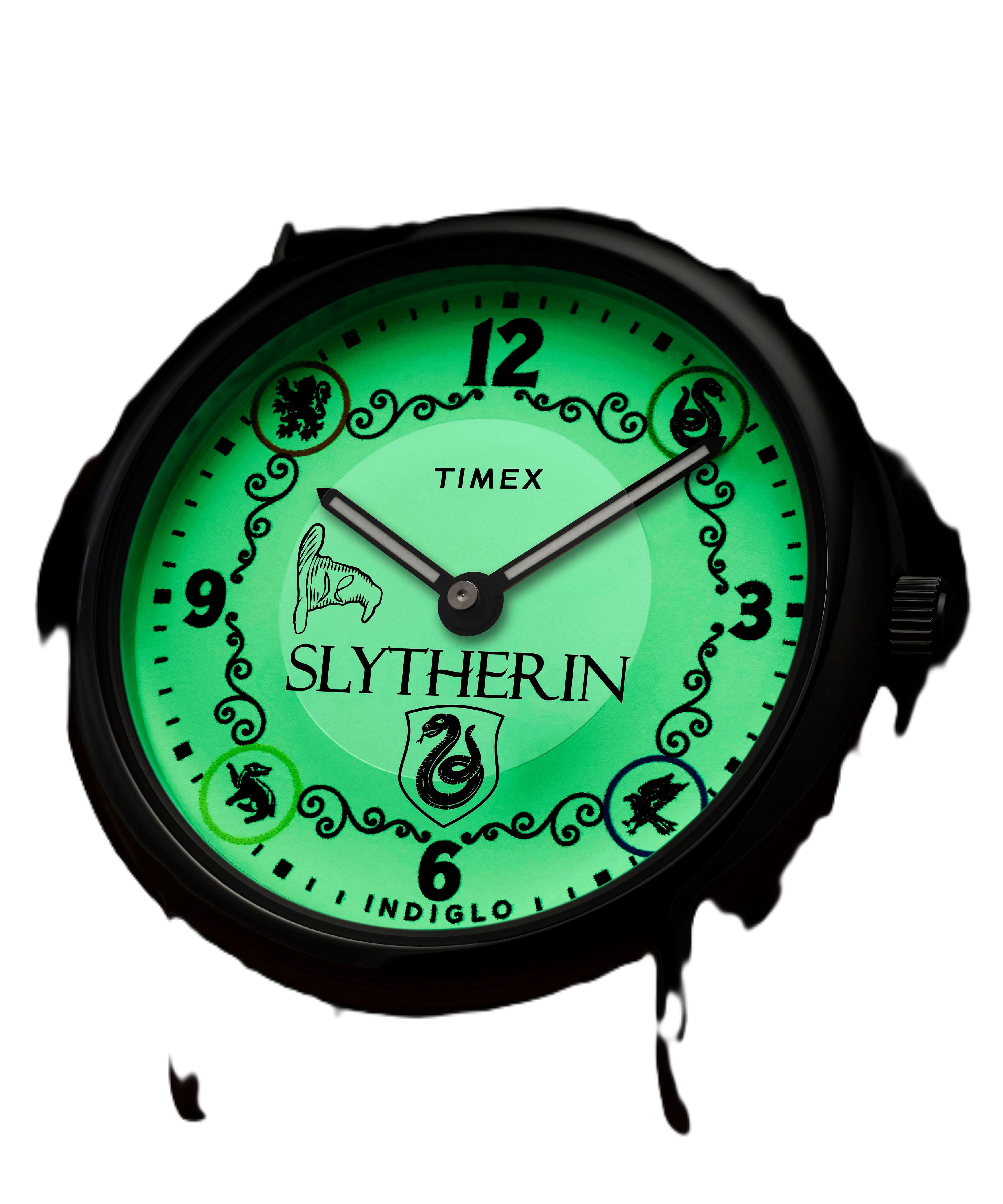 Timex Unisex Harry Potter x Weekender Slytherin House 38mm Watch - Brown Two- Piece Cream Dial Silver-Tone Case