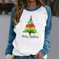thumbnail image 1 of Qiopertar Mode Femmes Imprimé Col Rond Pull Manches Longues Blouse Confortable Chandail en Molleton Liquidation Livraison Gratuite à Moins de 5$ jusqu'à 90 % de Réduction, 1 of 4