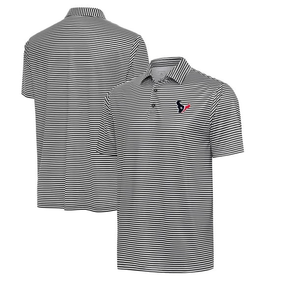 Men's Antigua Black/White Houston Texans Skills Polo
