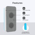 thumbnail image 3 of czcpp-2 Pack Effaceur Magnétique à Sec, Effaceur de Tableau Blanc et Verre (Bleu), Deux Bouteilles de 3.4 oz Nettoyant pour Tableau Blanc Inclus, pour Usage en Classe et au Bureau, 3 of 4