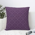thumbnail image 4 of Pofeuu Retro Florals Purple Print Double-sided plush pillowcase Square Throw Pillow Covers Pillows Cover for Living Room Bedroom Sofa Couch Cushion Cover（No pillow core）-26"x26", 4 of 7