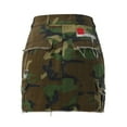 thumbnail image 6 of Youmylove Women Camo Cargo Skirt High Split Button Ripped Hem Camouflage Mini Skirts With Pockets Casual Versatile Beach Trendy, 6 of 7
