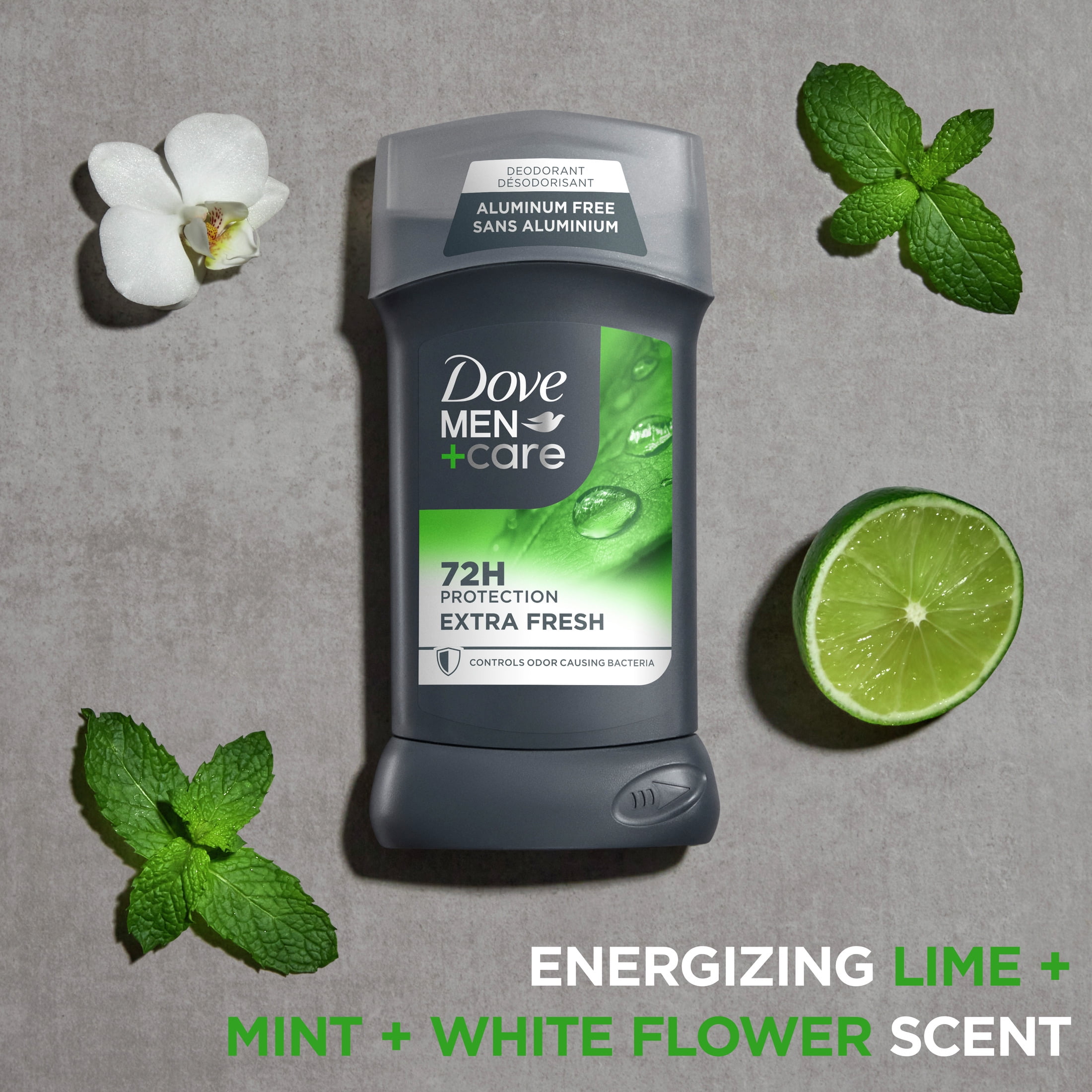 Dove Men+Care Deodorant Stick for Men Extra Fresh Aluminum Free with Moisturizing Cream, 3 oz