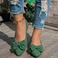 thumbnail image 5 of YLYL Women's Suede Bow Pointed Toe Flat Shoes Slip on Soft Comfy Casual Dress Ballet Flats, 5 of 6