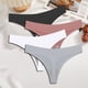 thumbnail image 3 of FINETOO-ropa interior de satén de seda sin costuras para mujer, tangas de cintura baja, Bikini Sexy de Color sólido, lencería íntima elástica, 4 piezas, 3 of 5