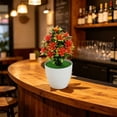 thumbnail image 5 of Leodye 1PCS Fake Plastic Potted Plant with Pot Small Tabletop Faux Floral Decor for Household Kitchen Bar office Indoor Display -7.87x3.94x3.94in, 5 of 6