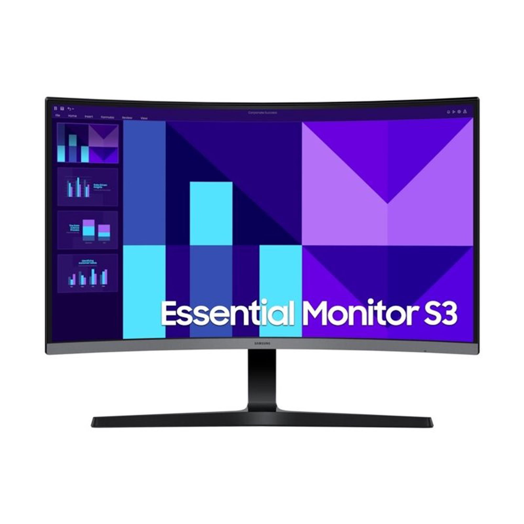 Samsung Essential S3 S27D392GAN - S39GD Series - LED monitor - curved - 27" - 1920 x 1080 Full HD @ 100 Hz - 1 ms - HDMI, VGA