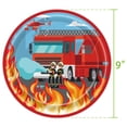 thumbnail image 1 of Bandeja de papel para fiesta temática de camión de bomberos, juego de pañuelos y vasos de papel, vajilla de dibujos animados para fiesta de cumpleaños infantil, 1 of 6