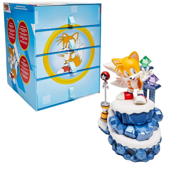 CC Countdown Characters by Numskull 2024 Sonic the Hedgehog Tails Collectible Figure - Official SEGA Merchandise - Buildable Advent Calendar Statue