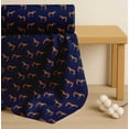 thumbnail image 4 of Soimoi Blue Cotton Cambric Fabric Horse & Dot Animal Print Fabric by The Yard 42 Inch Wide, 4 of 7