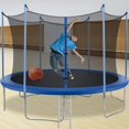 thumbnail image 2 of FDW 12' Outdoor Trampoline, Enclosure Net, Ladder, and PVC Spring Cover – Safe Fitness Fun for Kids, 2 of 6