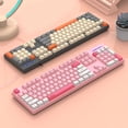 thumbnail image 3 of 104 Keys Wired Keyboard, Vibrant 3 Color Keycaps, Wide Compatibility, Multimedia Function Keys, USB Business Keyboard ForXP 7 8 10 11, OS X, 3 of 8