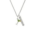 thumbnail image 2 of Delight Jewelry Silvertone Tropical Drink - Lime Green Silvertone Mother Daughter Bar Charm Necklace, 23", 2 of 4