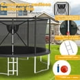 thumbnail image 4 of XMIKA Trampolines with Enclosure Net 1500LBS 16FT Heavy Duty Trampoline for Kid Adult Outdoor Anti-Rust Trampolines with Basketball Hoop, Light, Sprinkler, Ladder, Backyard Recreational Trampoline, 4 of 8