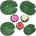 thumbnail image 1 of Simulación de lirio de agua 15 piezas Simulación de hoja de loto Simulación de flor de loto Flor de loto flotante Lirio de agua flotante Flor de loto flotante Flor artificial Hoja de loto, 1 of 3