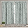 thumbnail image 2 of Ambesonne Quatrefoil Valance & Curtain, Circular Star Tile Motif, 55"x36", Tan Beige Blue, 2 of 6